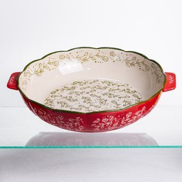 Форма для запікання Vintage &Oslash;30 (см) кругла форма для випікання в духовці з ручками Червона HM04-08 HM04-08 фото