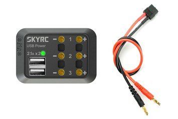 Розгалужувач живлення SkyRC SK-600114-01 з USB (банани) 6930460003942 фото