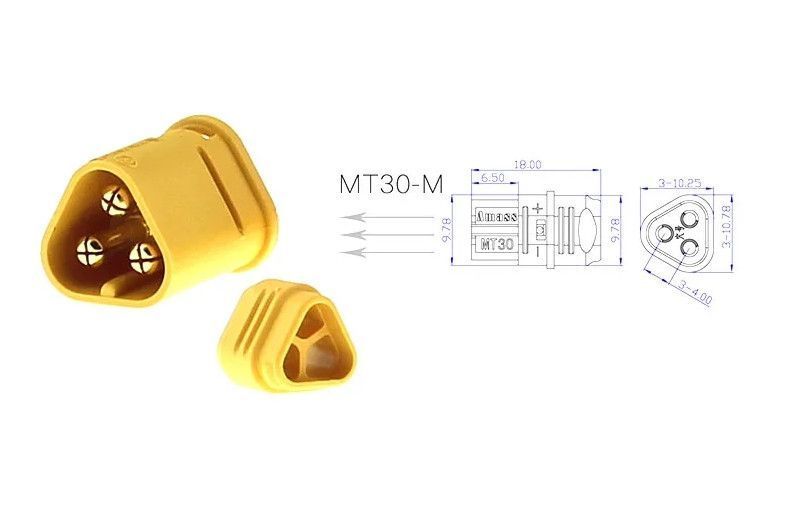 Конектори AMASS MT30 Male 2шт 2722776668816 фото