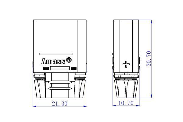 50 шт - Конектори AMASS XT90H Male 2722266958137 фото