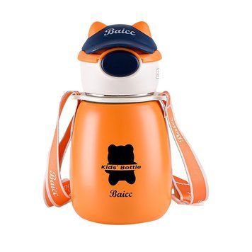 Термос дитячий з поїльником Baicc Kids Bottle 500ml термос із трубочкою для дітей Помаранчевий HPGM8860O HPGM8860O фото